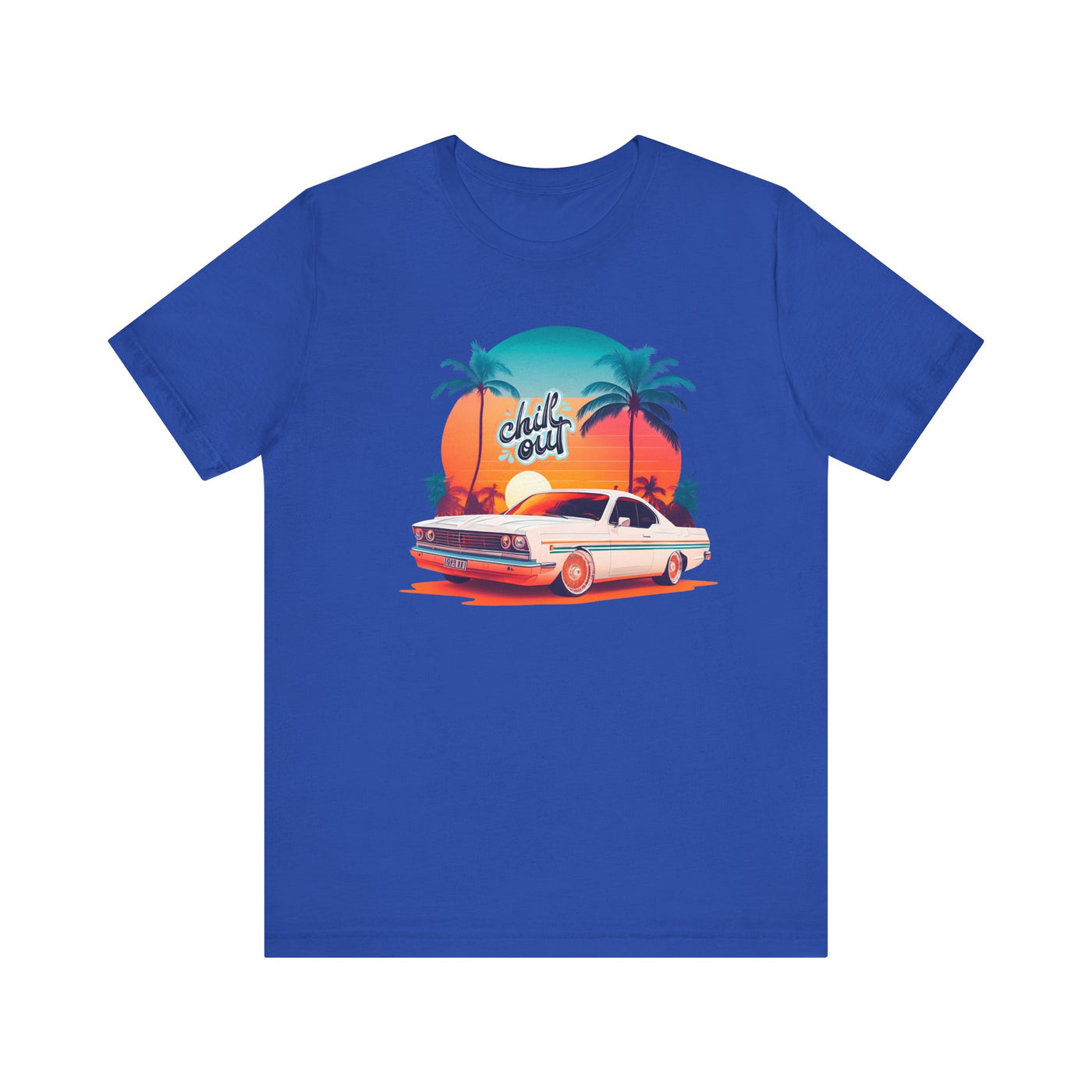 Chill Out Retro Car Tee - Unisex Jersey Short Sleeve Shirt