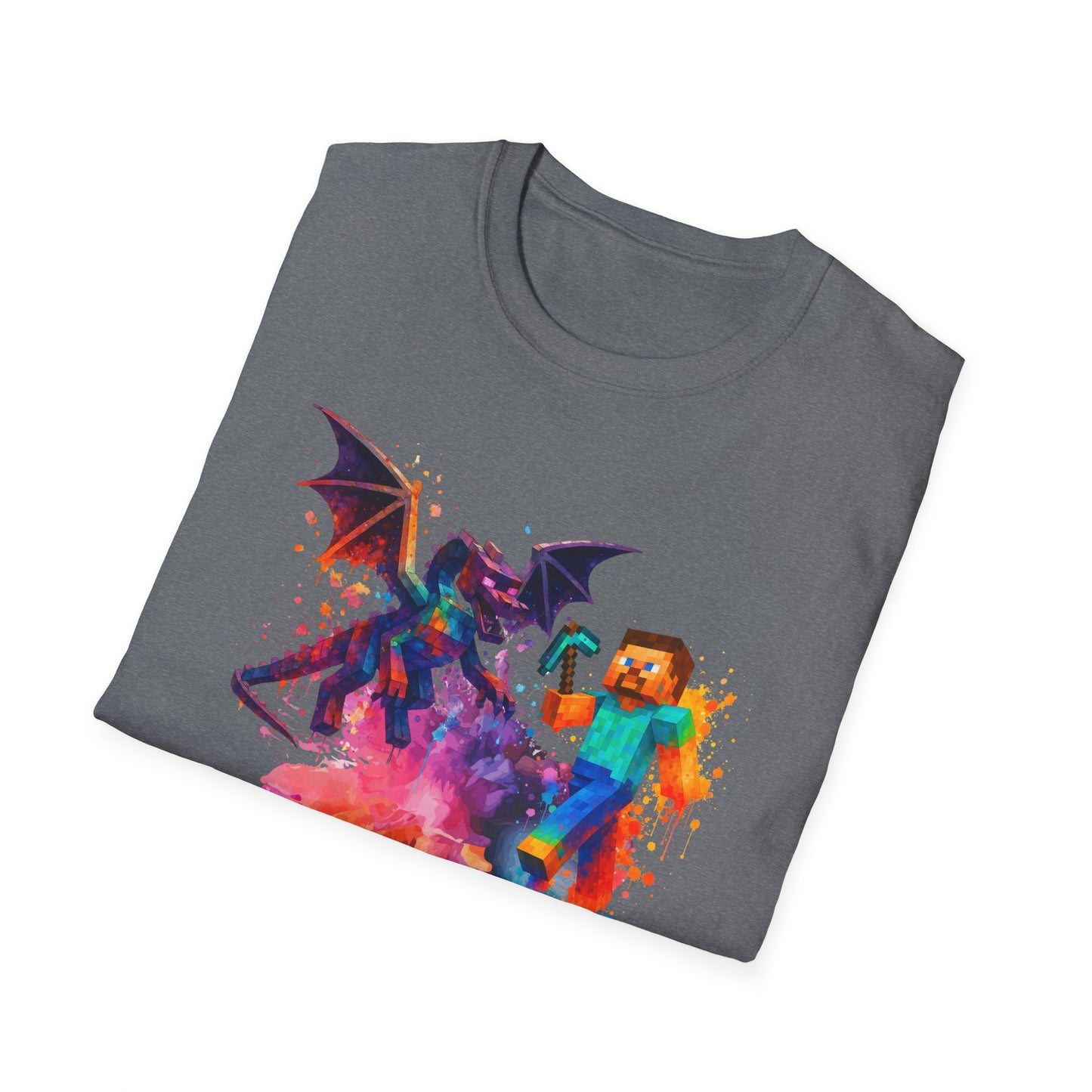 Minecraft Change the World Video Game T-Shirt - Unisex Softstyle Tee for Gamers