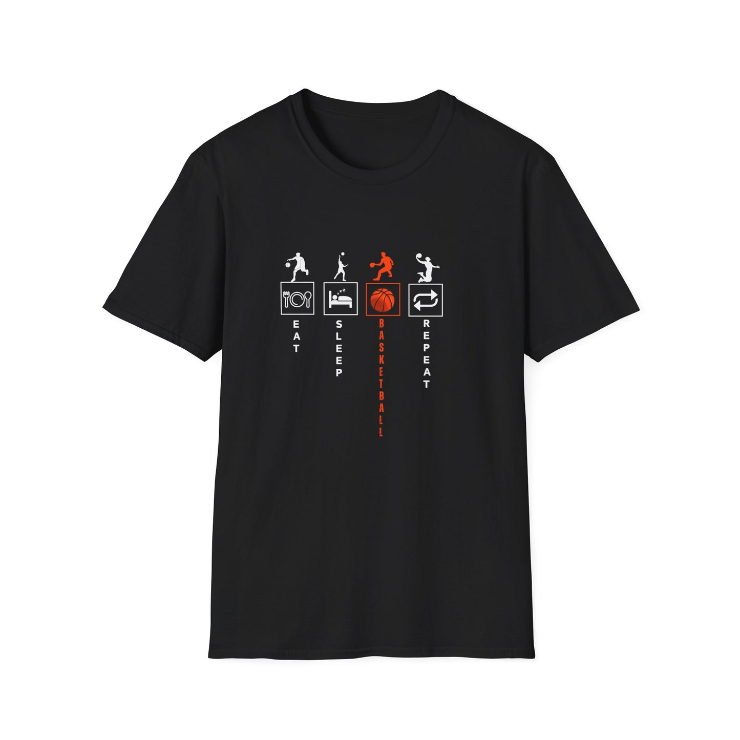 Basketball Life Unisex T-Shirt - Eat, Sleep, Basketball, Repeat