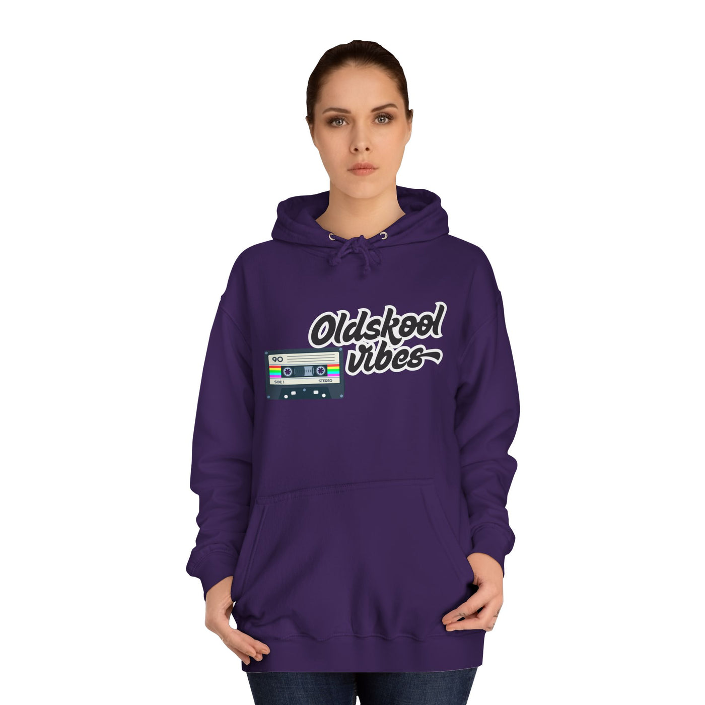 Oldskool Vibes- Hooded Sweatshirt - 'Oldskool' Graphic