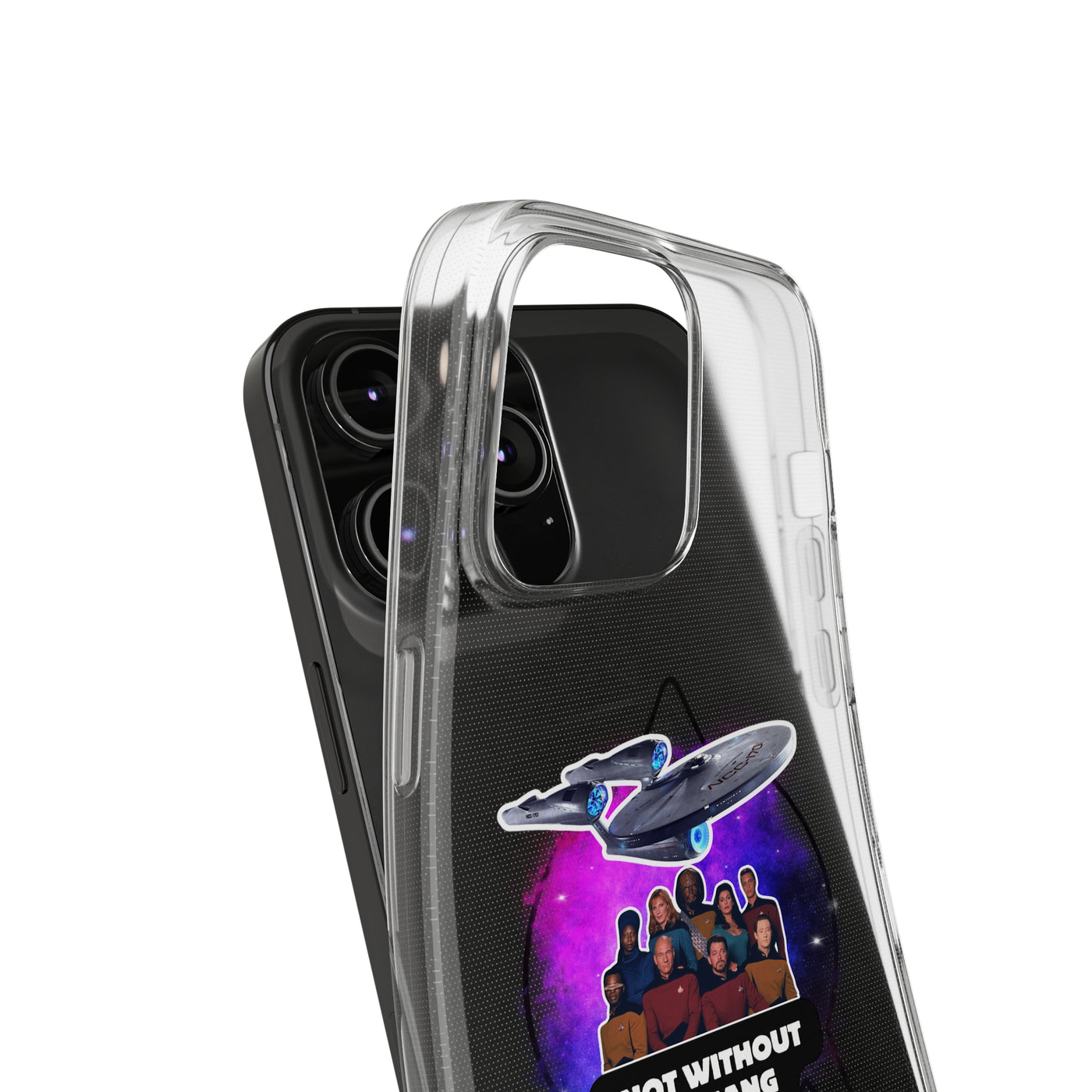 Galaxy-Inspired Soft Phone Case - Not Without My Gang, Star Trek Lovers Handyhülle