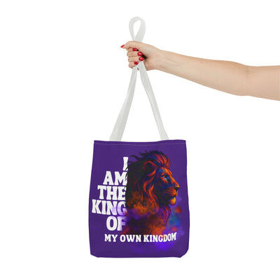 Regal Lion Tote Bag - I Am the King of My Own Kingdom, Canvas Bag,