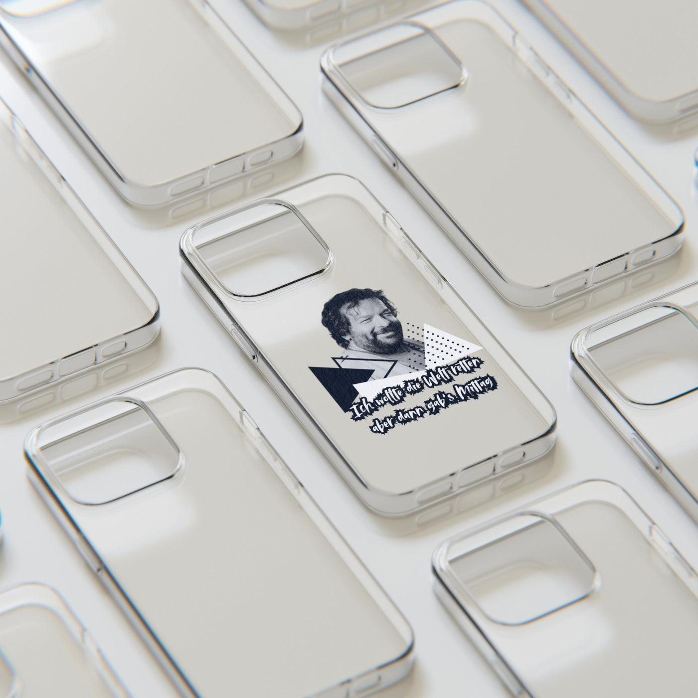 Handyhülle Unique Phone Cover, Ich wollte die Welt retten, dann gabs Mittag