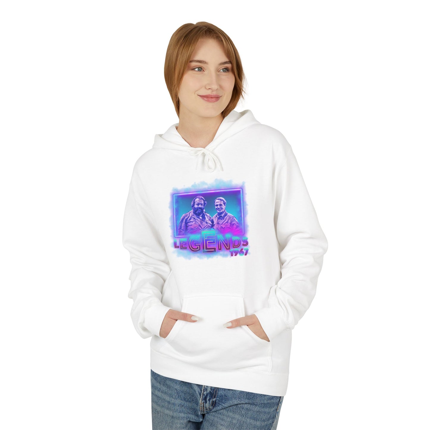 Legends Bud Spencer & Terence Hill Neon Fleece Hoodie - Unisex Retro Streetwear