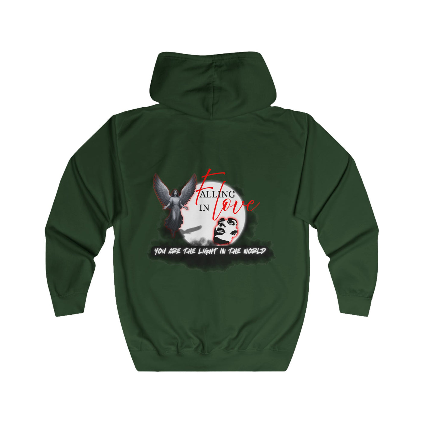 Falling in Love Hoodie, Inspirational Zip-Up, Unisex Sweatshirt
