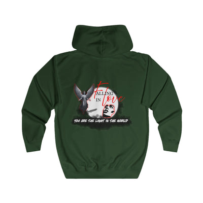 Falling in Love Hoodie, Inspirational Zip-Up, Unisex Sweatshirt
