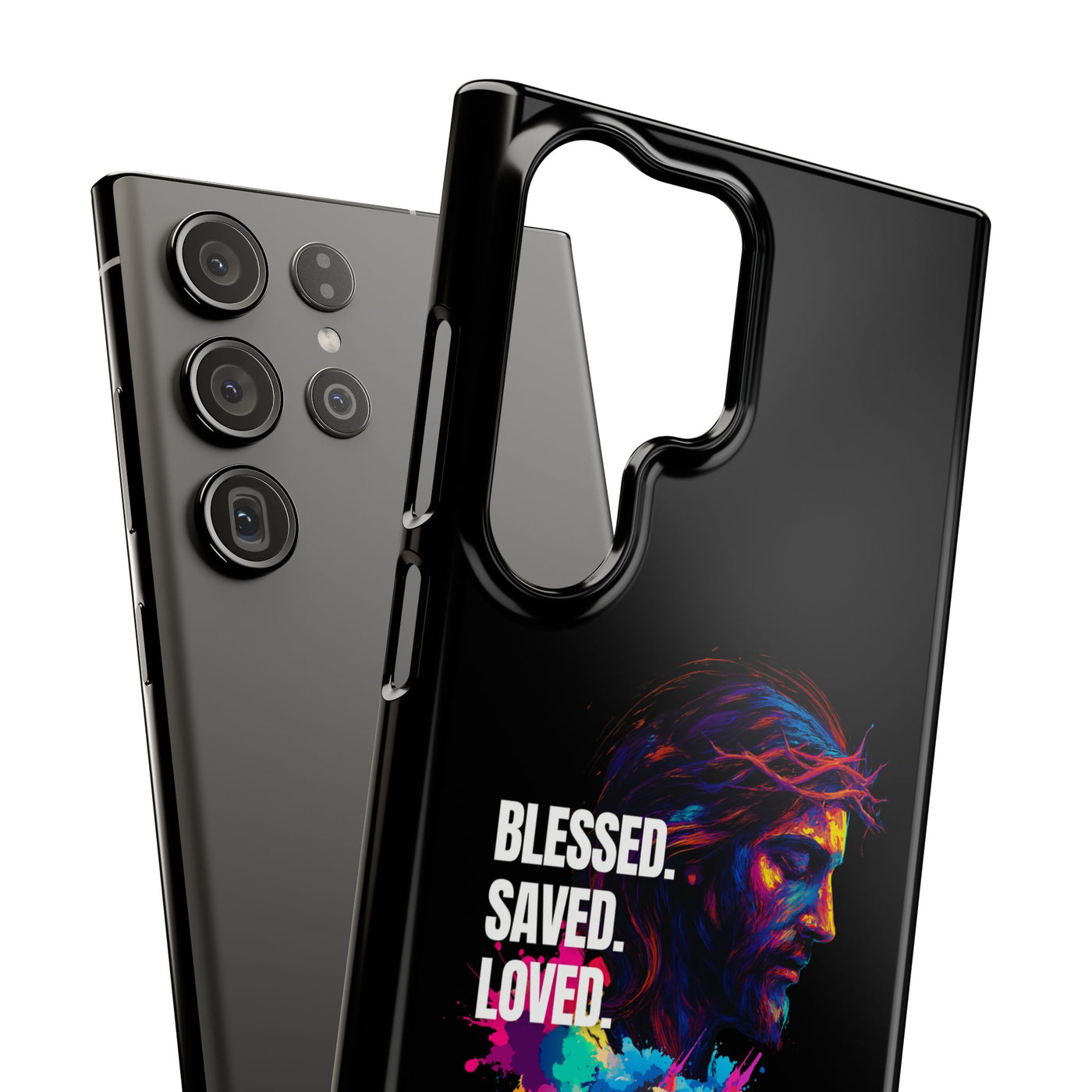 Blessed Saved loved - Snap Case - Jesus