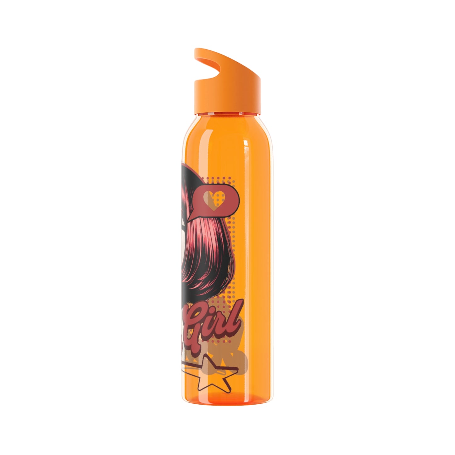 Retro Girl Stainless Steel Water Bottle, Sport Hydration, Wasserflasche