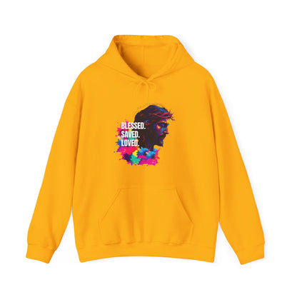 Jesus colorful - Blessed- saved- loved