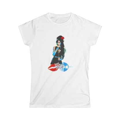 Amy Winehouse Bold Floral Art Women's Shirt