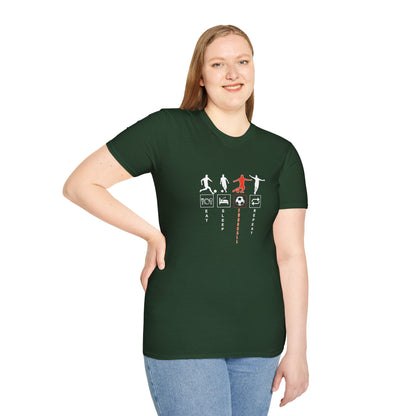 Fußball - Soccer Life Unisex T-Shirt - Eat, Sleep, Fußball, Repeat