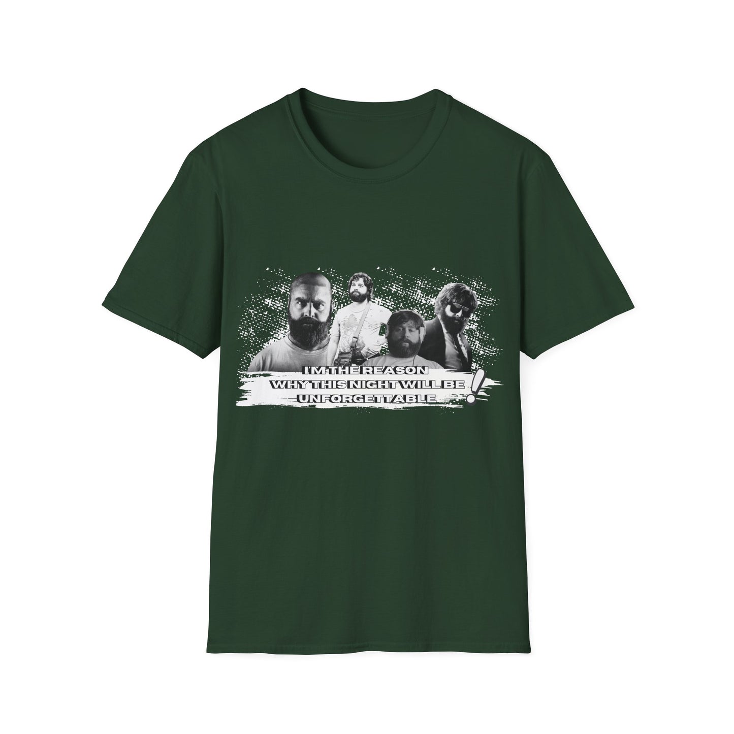 I am the reason why this night...Retro Graphic Unisex Softstyle T-Shirt - Hangover Alan