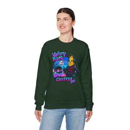 Victory Fortnite Vibes Banana Crewneck Sweatshirt - Unisex Heavy Blend