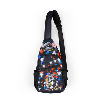Colorful Punk Chest Bag - AOP Sling Bag, Hipster Accessories, Festival Bag, Everyday Carry, Unisex Fashion
