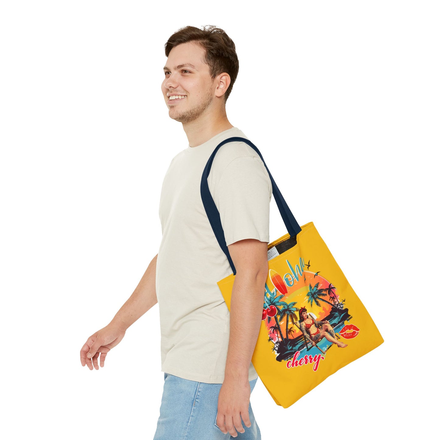 Aloha Cherry Tropical Tote Bag | Beach Accessories, Summer Bag, Travel Tote, Hängetasche, Strandtasche