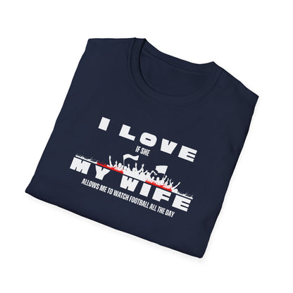 Minimalist Red Graphic Unisex T-Shirt - I love my wife