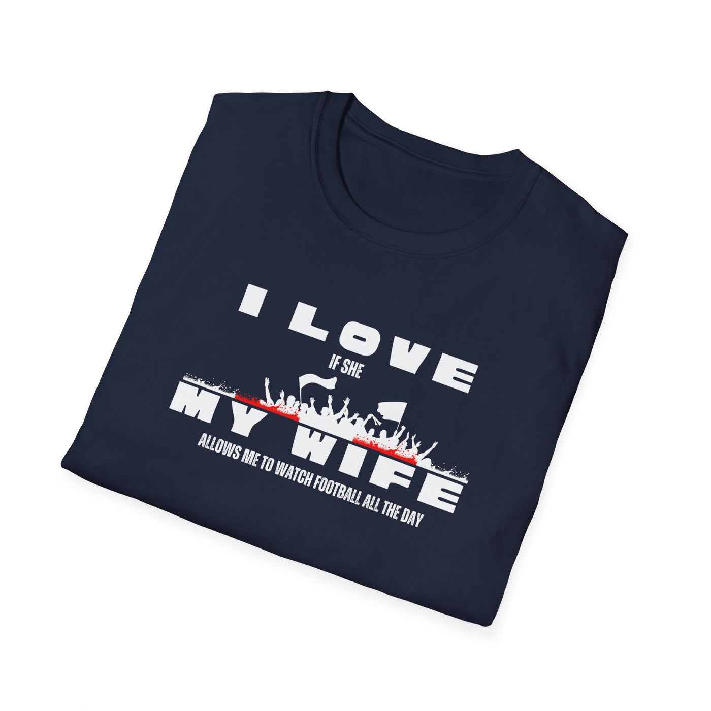 Minimalist Red Graphic Unisex T-Shirt - I love my wife 