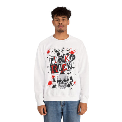 Punk Rock Crewneck Sweatshirt, Casual Streetwear Gift, Music Lover Apparel, Fall Fashion Layer, Unique Graphic Sweater