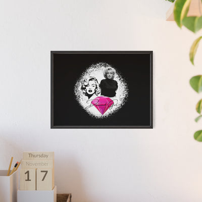 Vintage Marilyn Monroe Poster with Wooden Frame