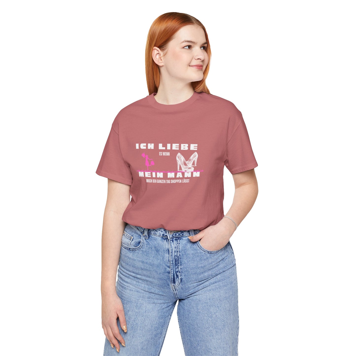 I Love My Husband "Shopping" Unisex Jersey Short Sleeve Tee