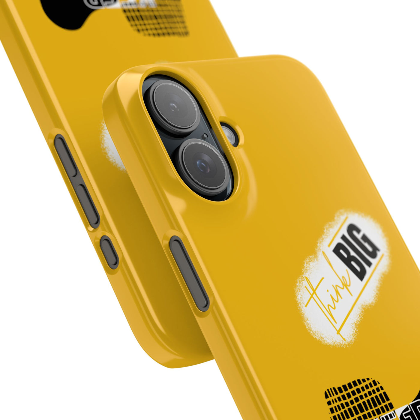 Handyhülle gelbe - Yellow Snap Case - 'Think BIG' for Motivated Individuals