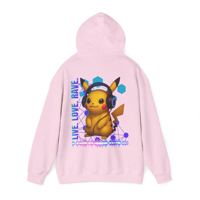 Rave Hoddie, Live Love Rave - Techno - Pokemon
