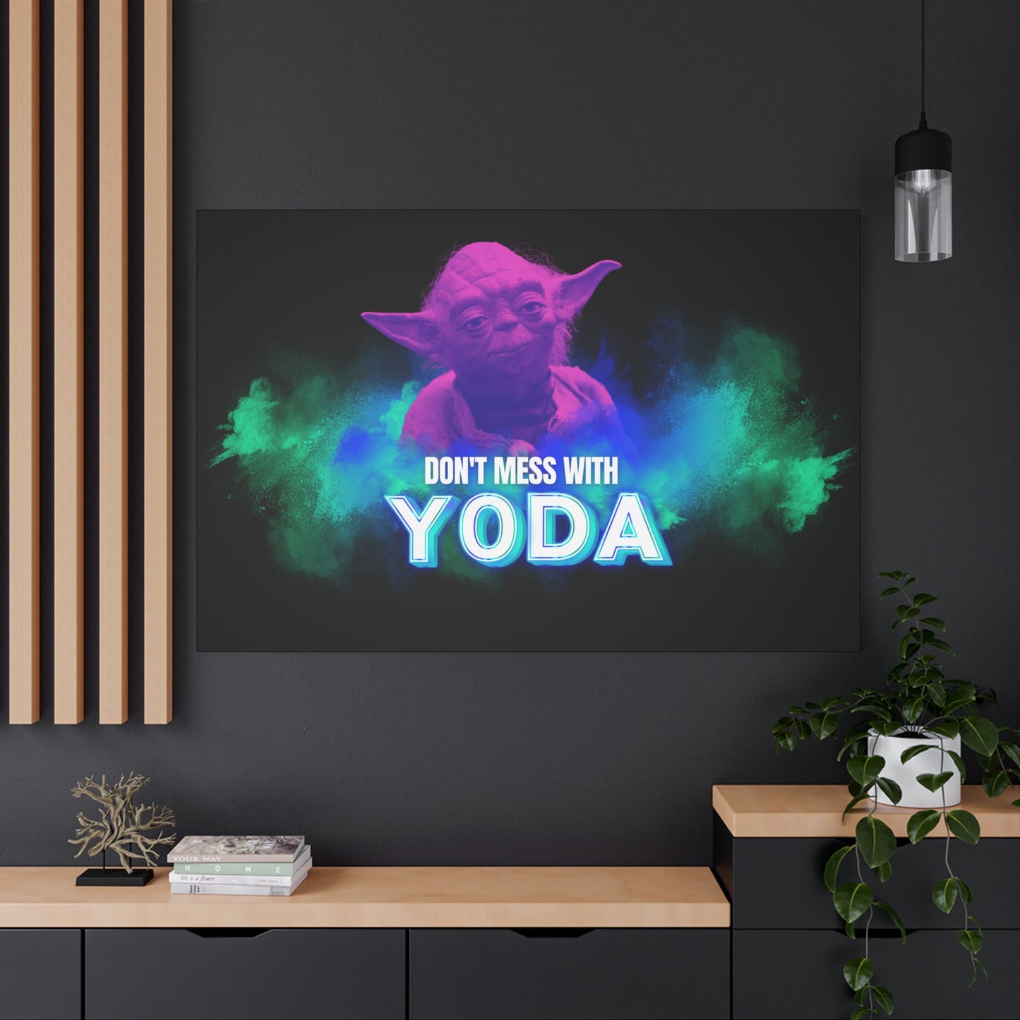 Inspirational Yoda Canvas Art - Modern Wall Decor for Star Wars Fans 