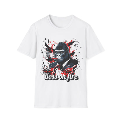 Boss on Fire Unisex T-Shirt, Funny Graphic Tee, Unique Gift, Casual Wear, Motivation Shirt