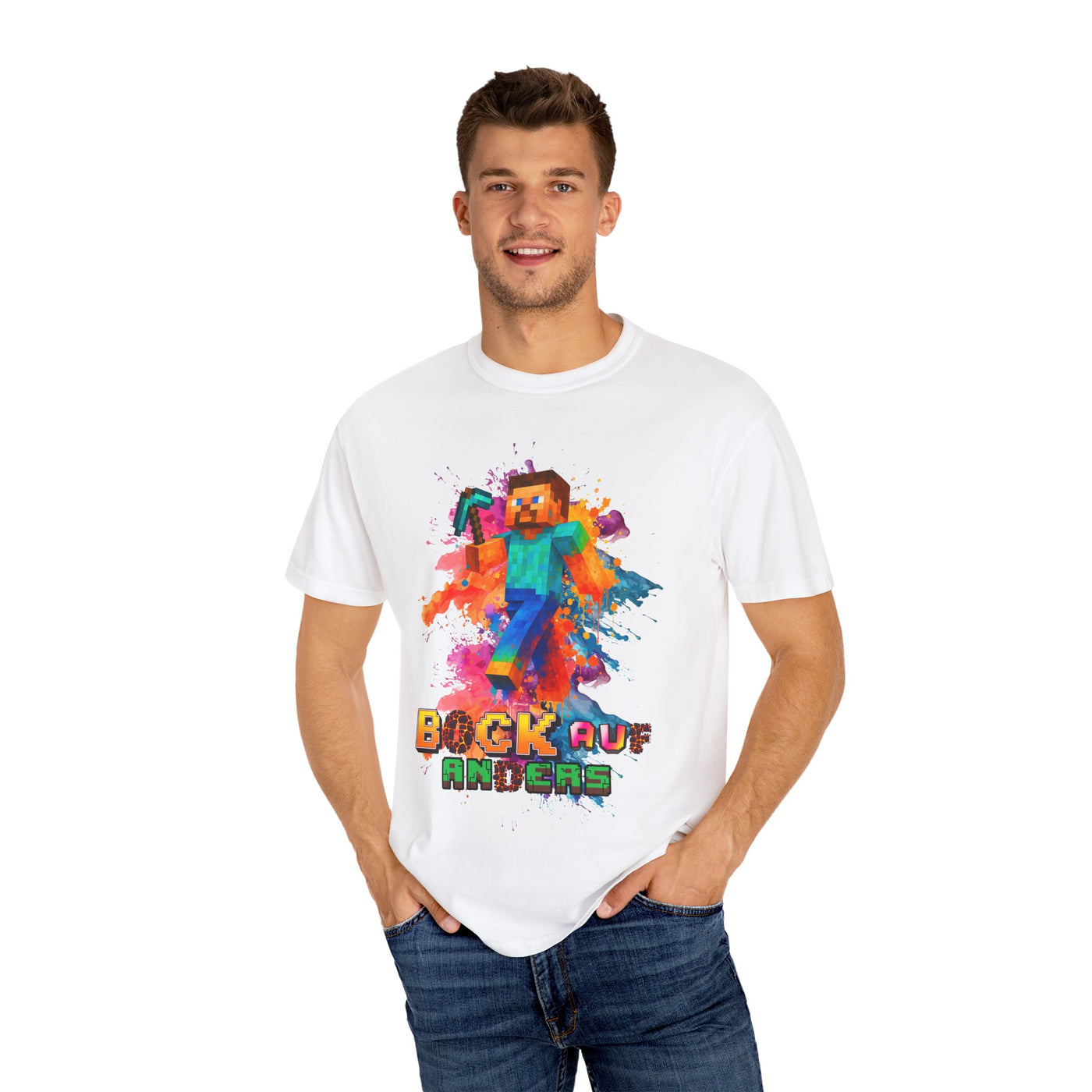Colorful Gamer T-Shirt - Back auf Anders Minecraft Design