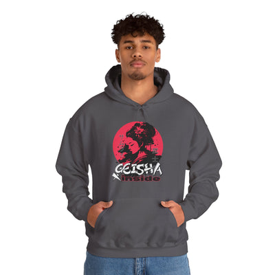 "Geisha Inside"Fleece Hoodie, Cozy