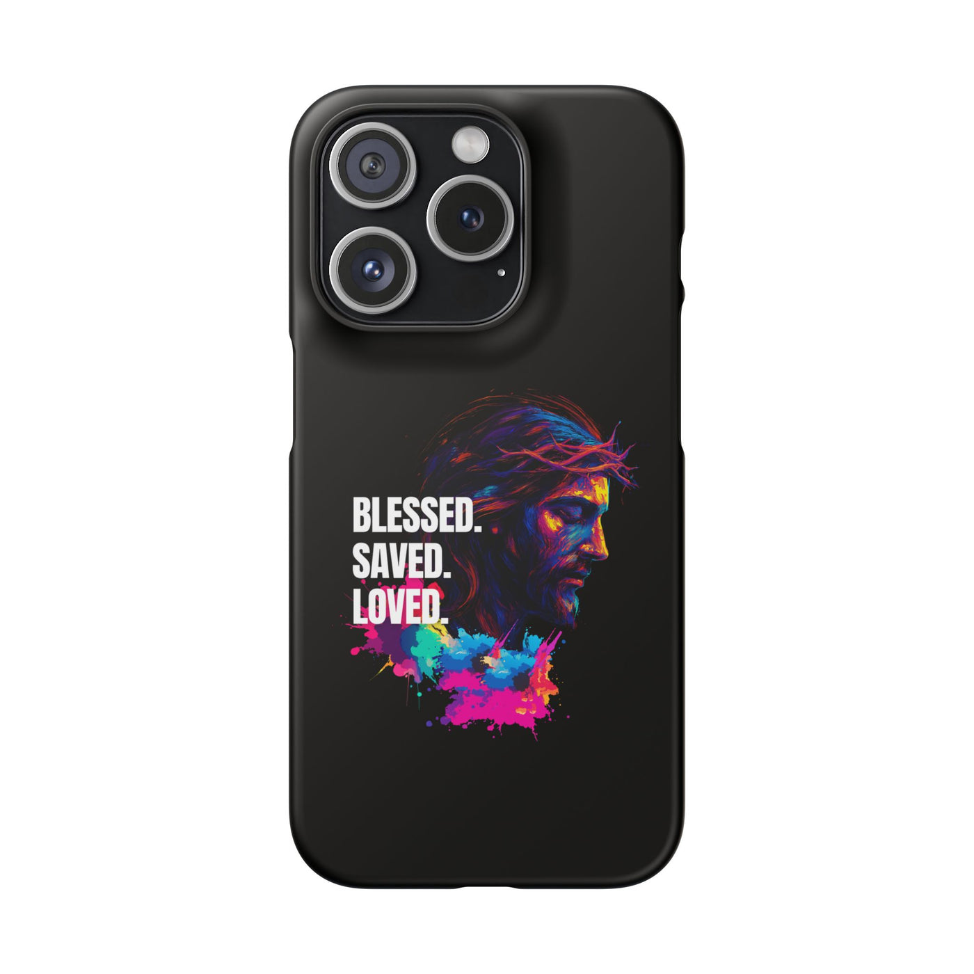 Blessed Saved loved - Snap Case - Jesus