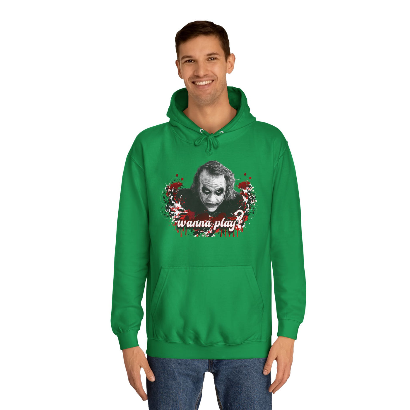 Joker "wanna play" college hoodie