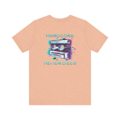 Techno - Hardcore Never Dies - Retro Graphic Tee, 90s Aesthetic Shirt unisex