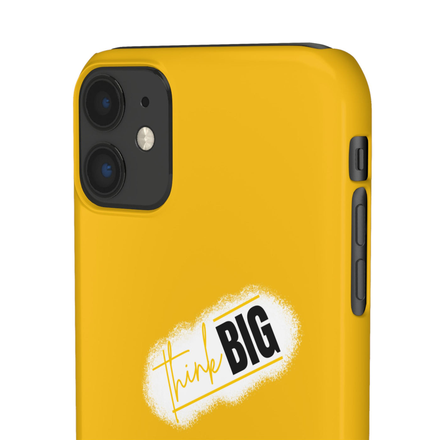 Handyhülle gelbe - Yellow Snap Case - 'Think BIG' for Motivated Individuals