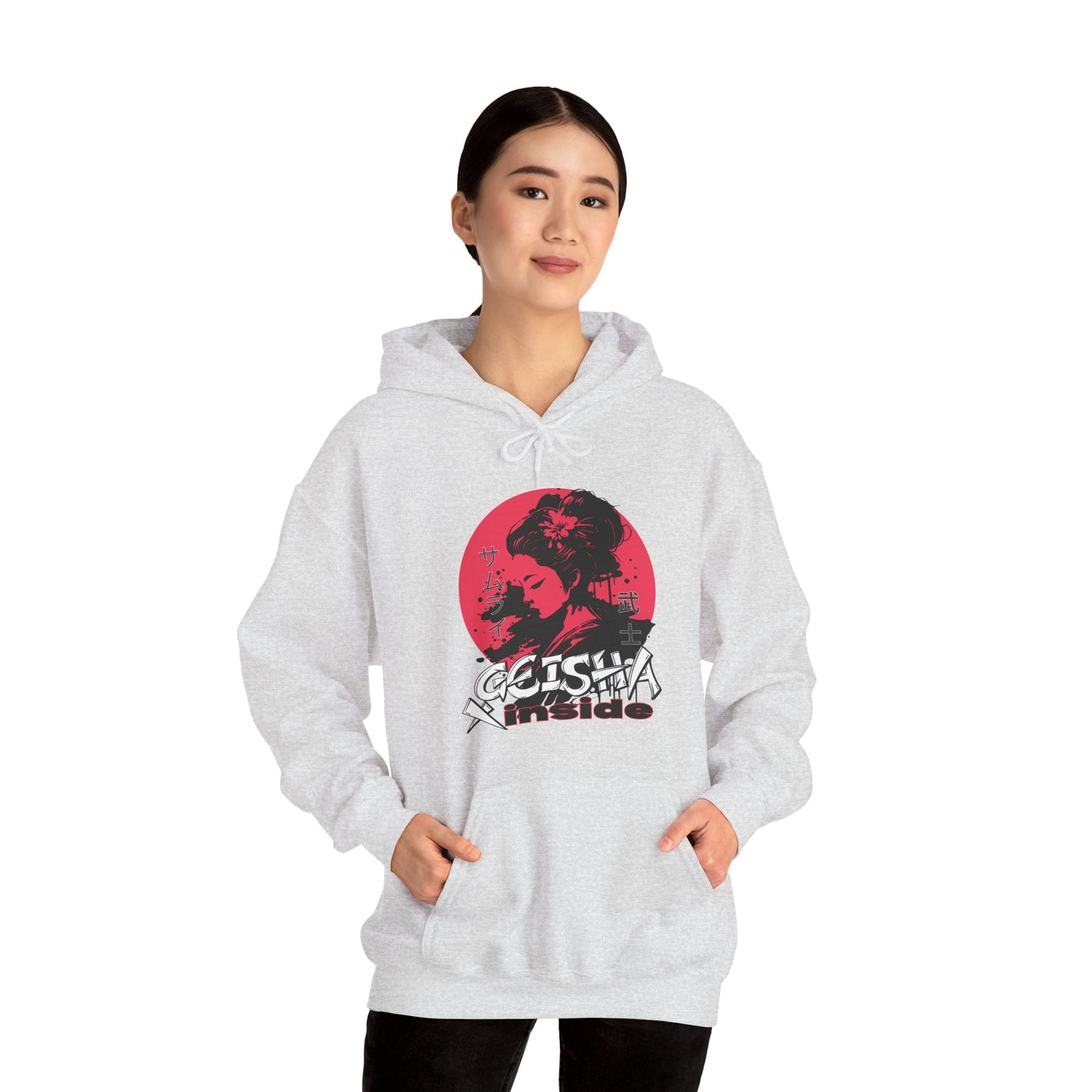 "Geisha Inside"Fleece Hoodie, Cozy