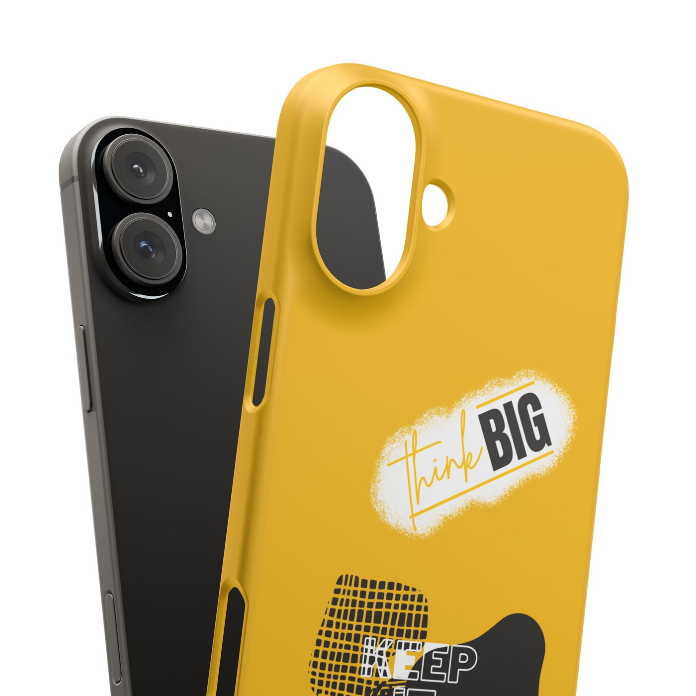 Handyhülle gelbe - Yellow Snap Case - 'Think BIG' for Motivated Individuals