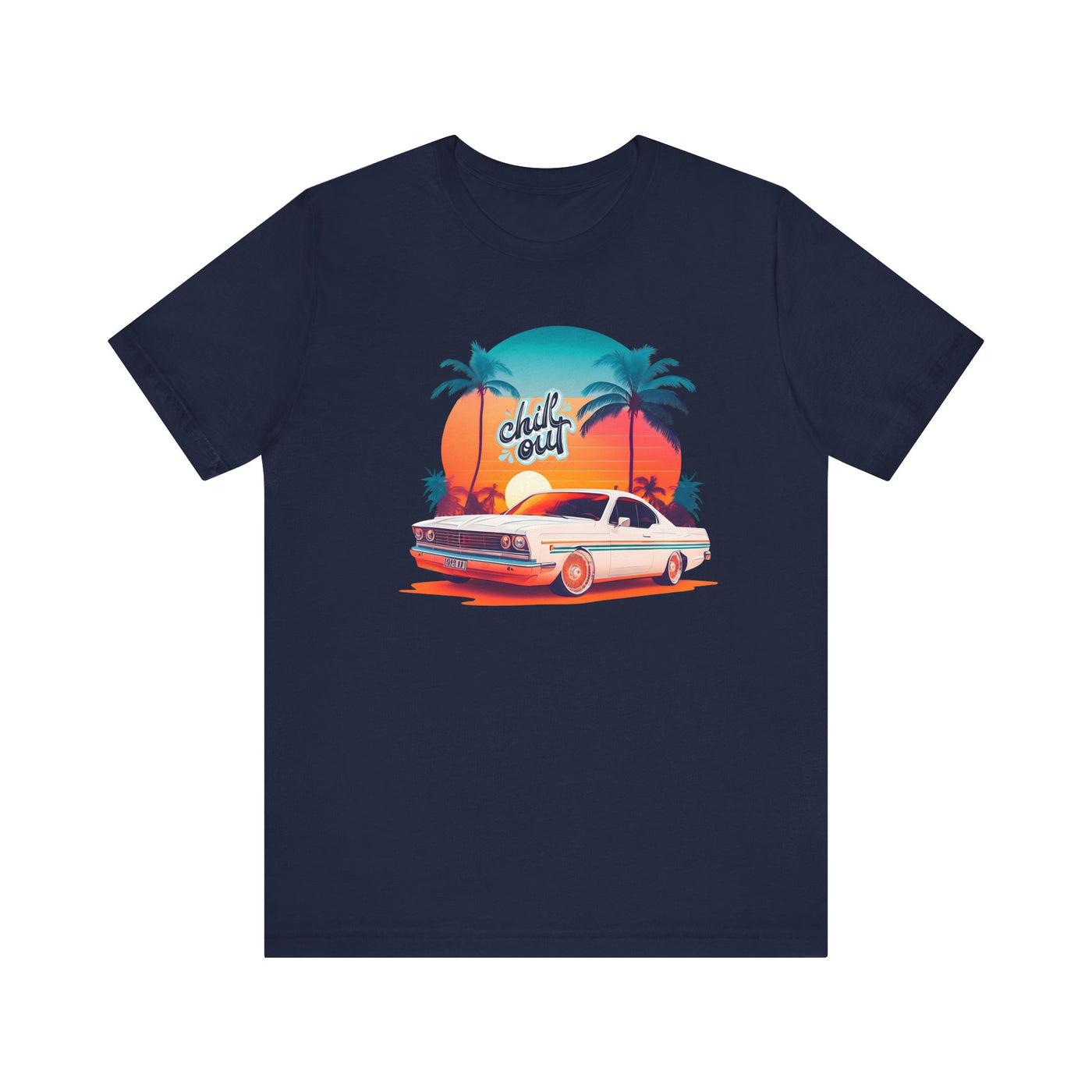 Chill Out Retro Car Tee - Unisex Jersey Short Sleeve Shirt