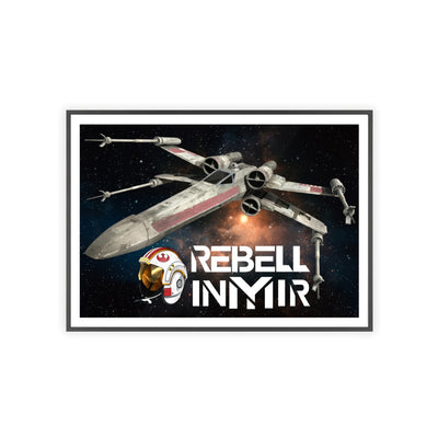 Star Wars X-Wing Fighter Poster with Wooden Frame - Rebel Inyir Decor