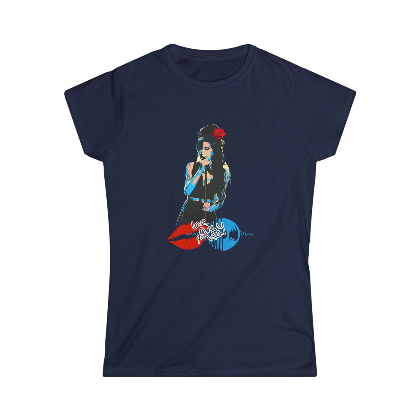 Amy Winehouse Bold Floral Art Women's Shirt