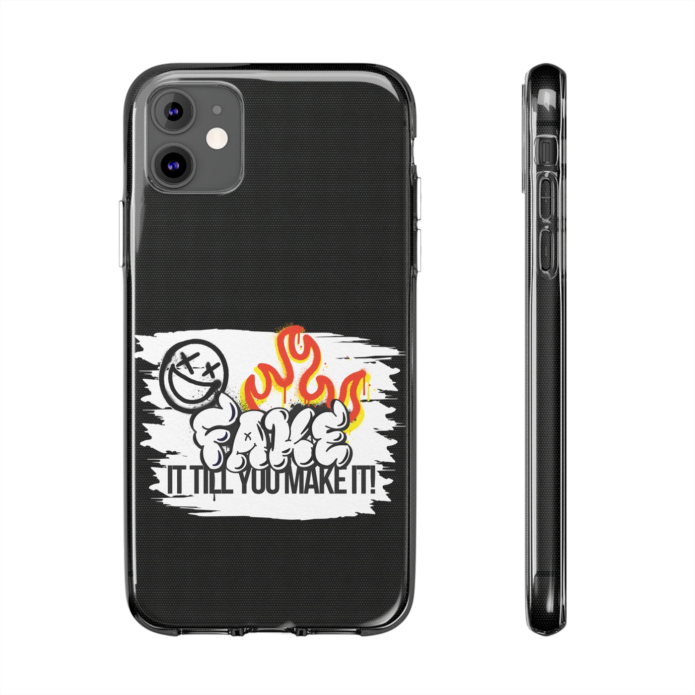 Handyhülle Fake till you make it - Clear Silicone Phone Cases,
