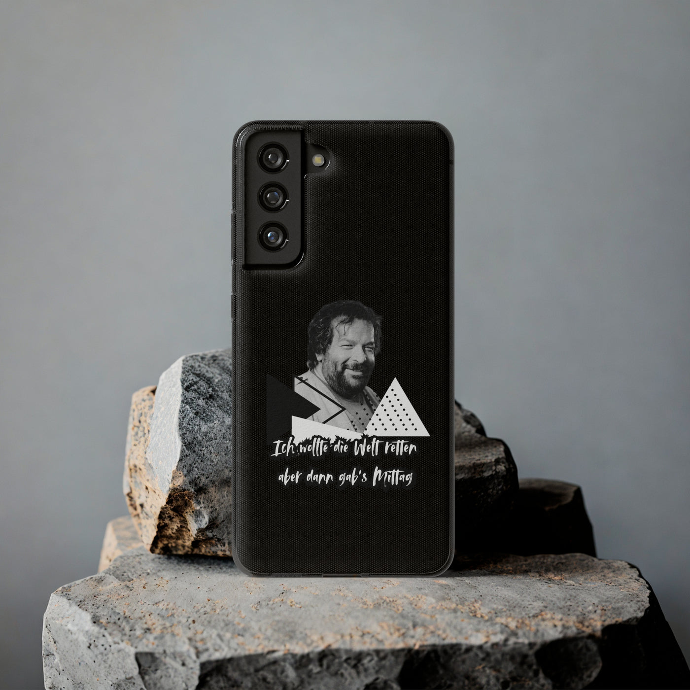 Handyhülle Unique Phone Cover, Ich wollte die Welt retten, dann gabs Mittag