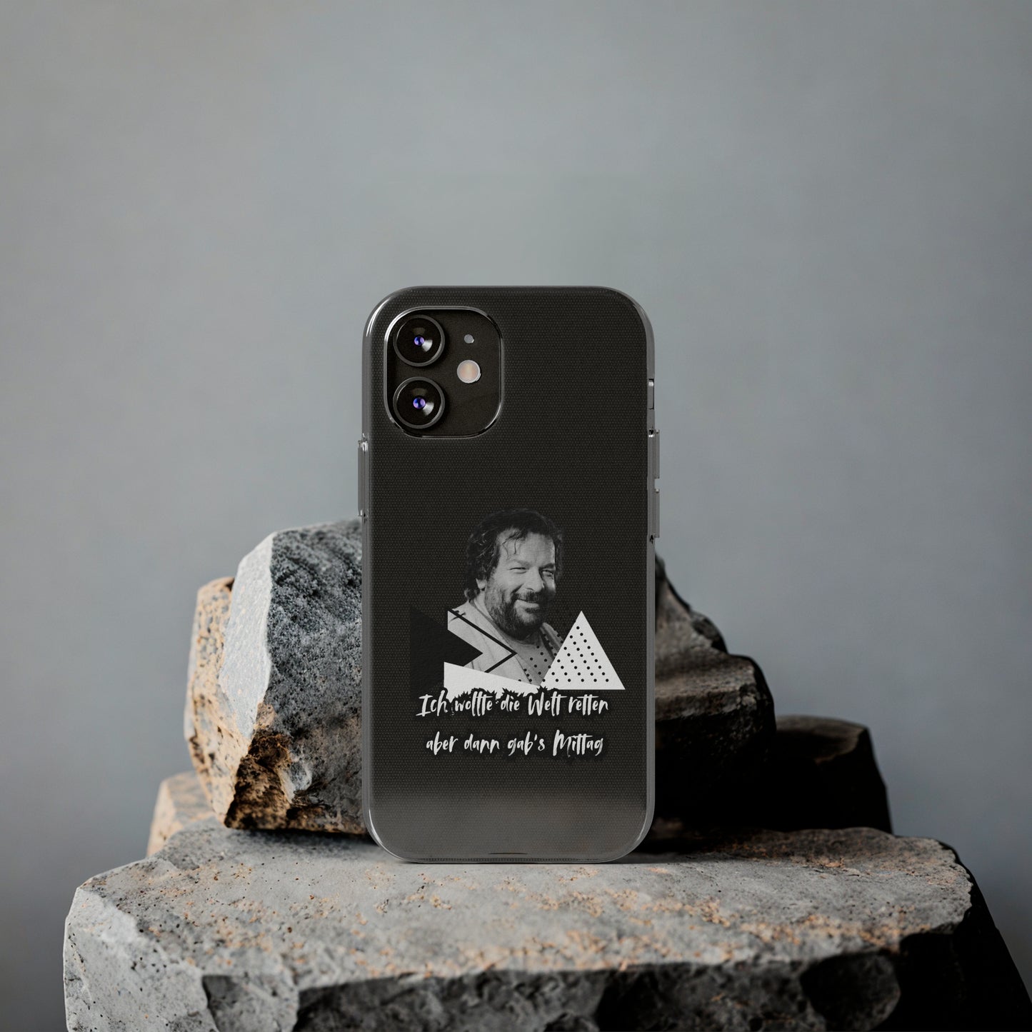 Handyhülle Unique Phone Cover, Ich wollte die Welt retten, dann gabs Mittag