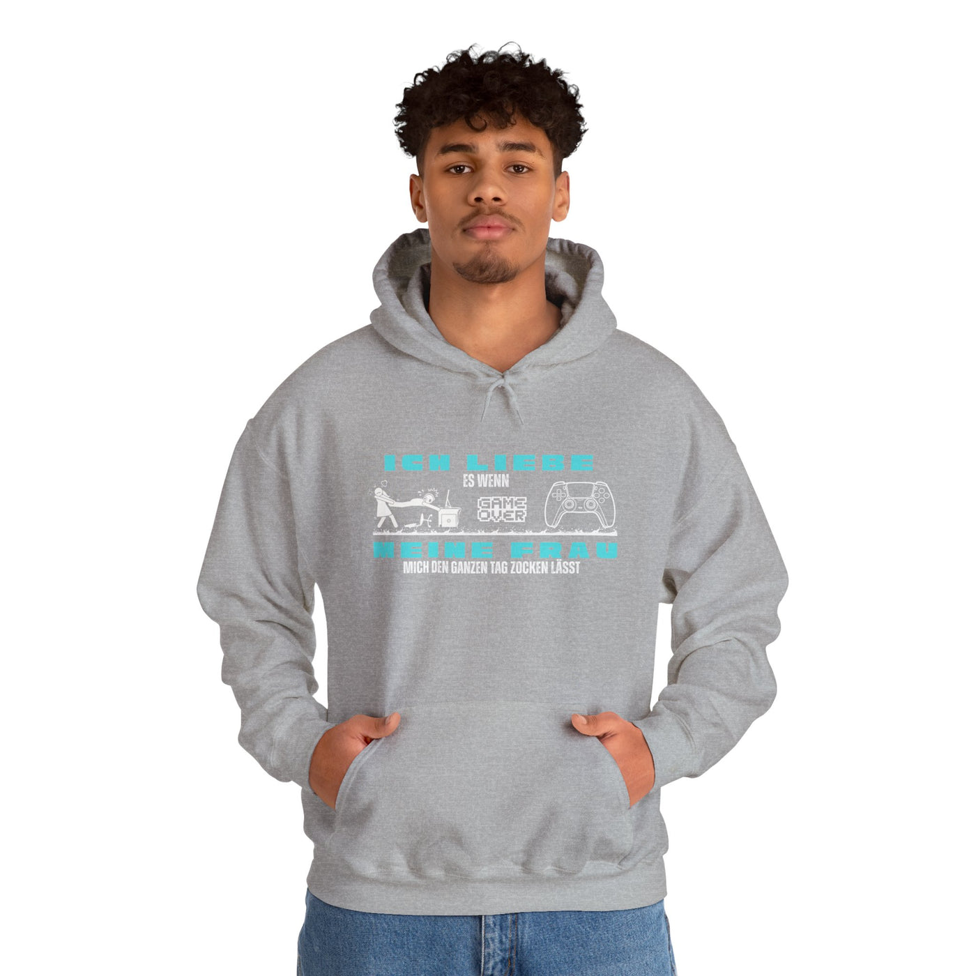Gaming Love Unisex Hooded Sweatshirt - "Ich Liebe Es Wenn Meine Frau"
