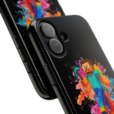 Minecraft Inspired Tough Phone Case - Handyhülle  "Bock auf anders" Colorful Gamer Design