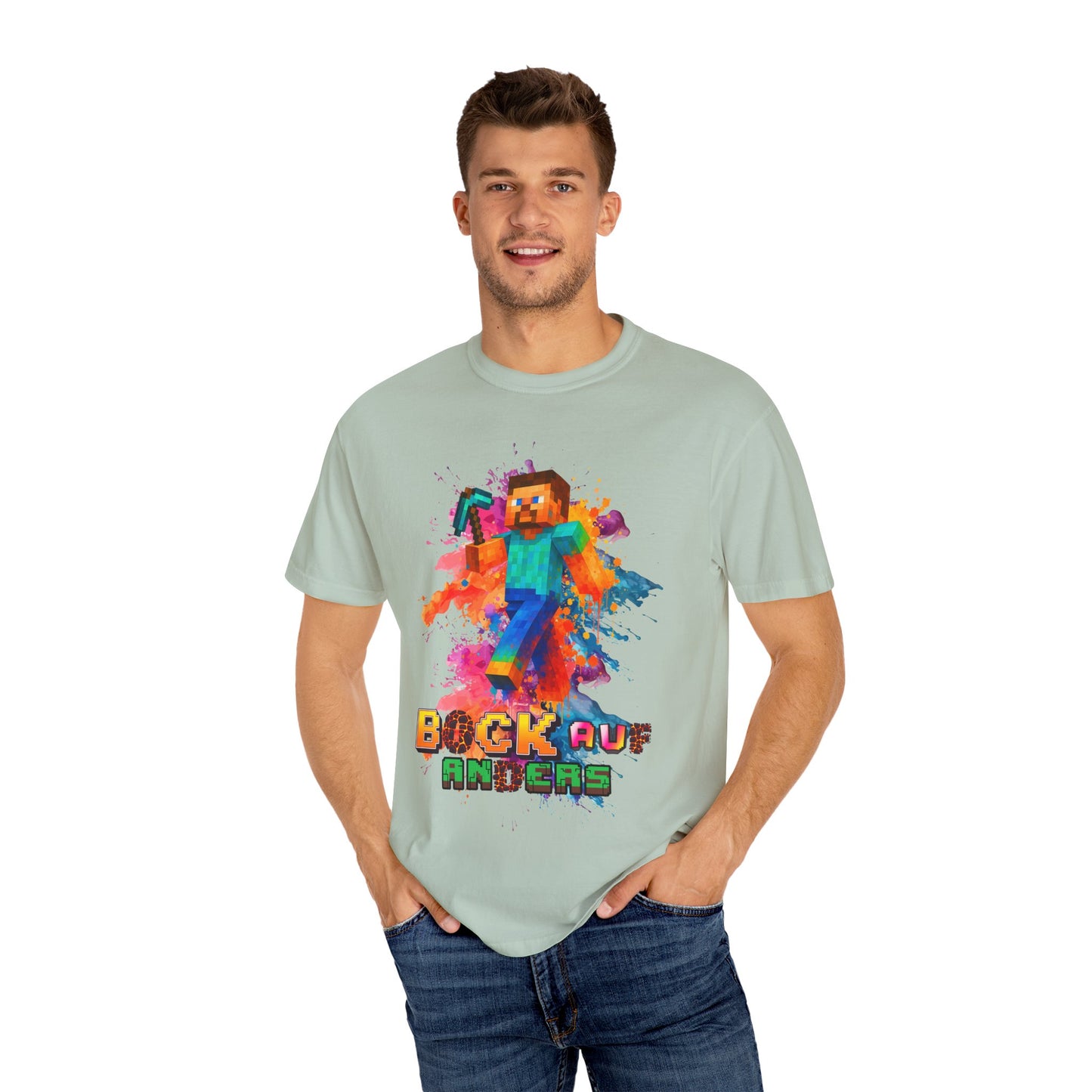 Colorful Gamer T-Shirt - Back to Different Minecraft Design