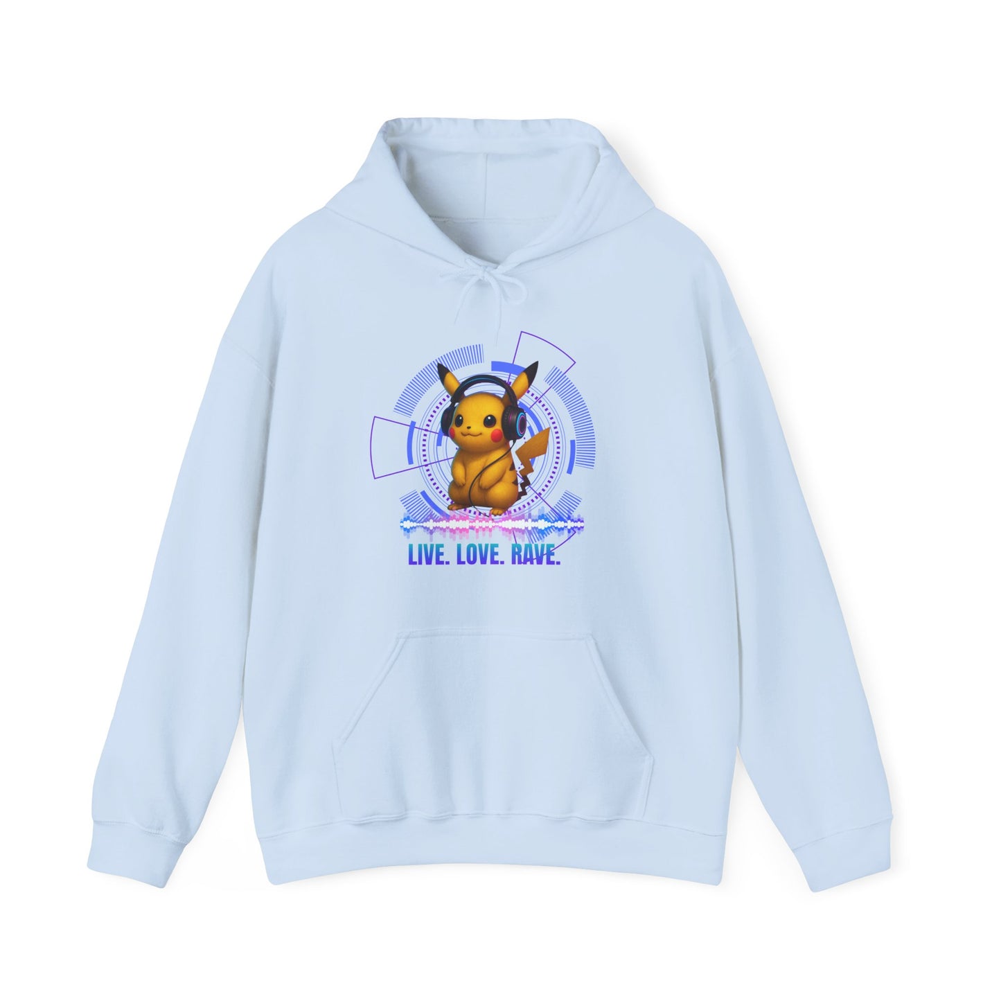 Rave Hoddie, Live Love Rave - Techno - Pokemon