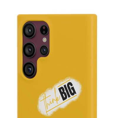 Handyhülle gelbe - Yellow Snap Case - 'Think BIG' for Motivated Individuals