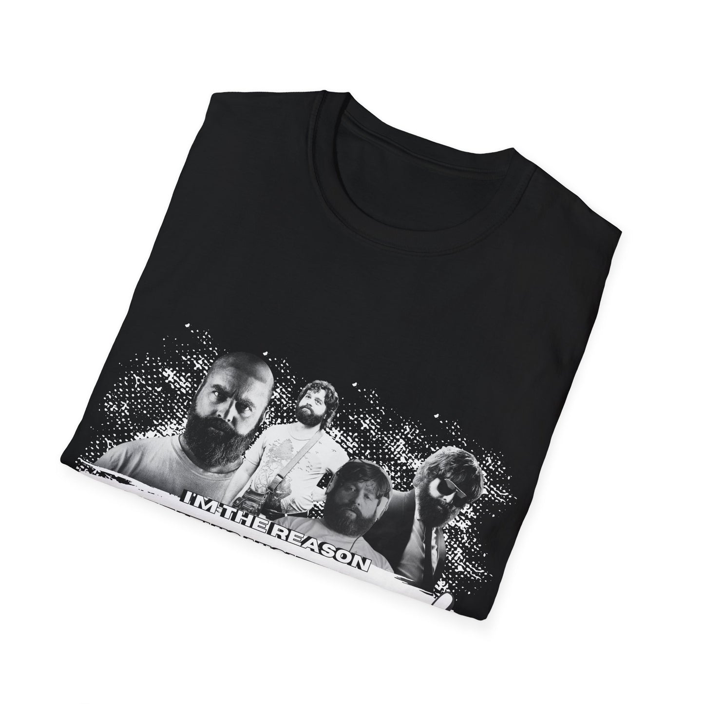 I am the reason why this night...Retro Graphic Unisex Softstyle T-Shirt - Hangover Alan