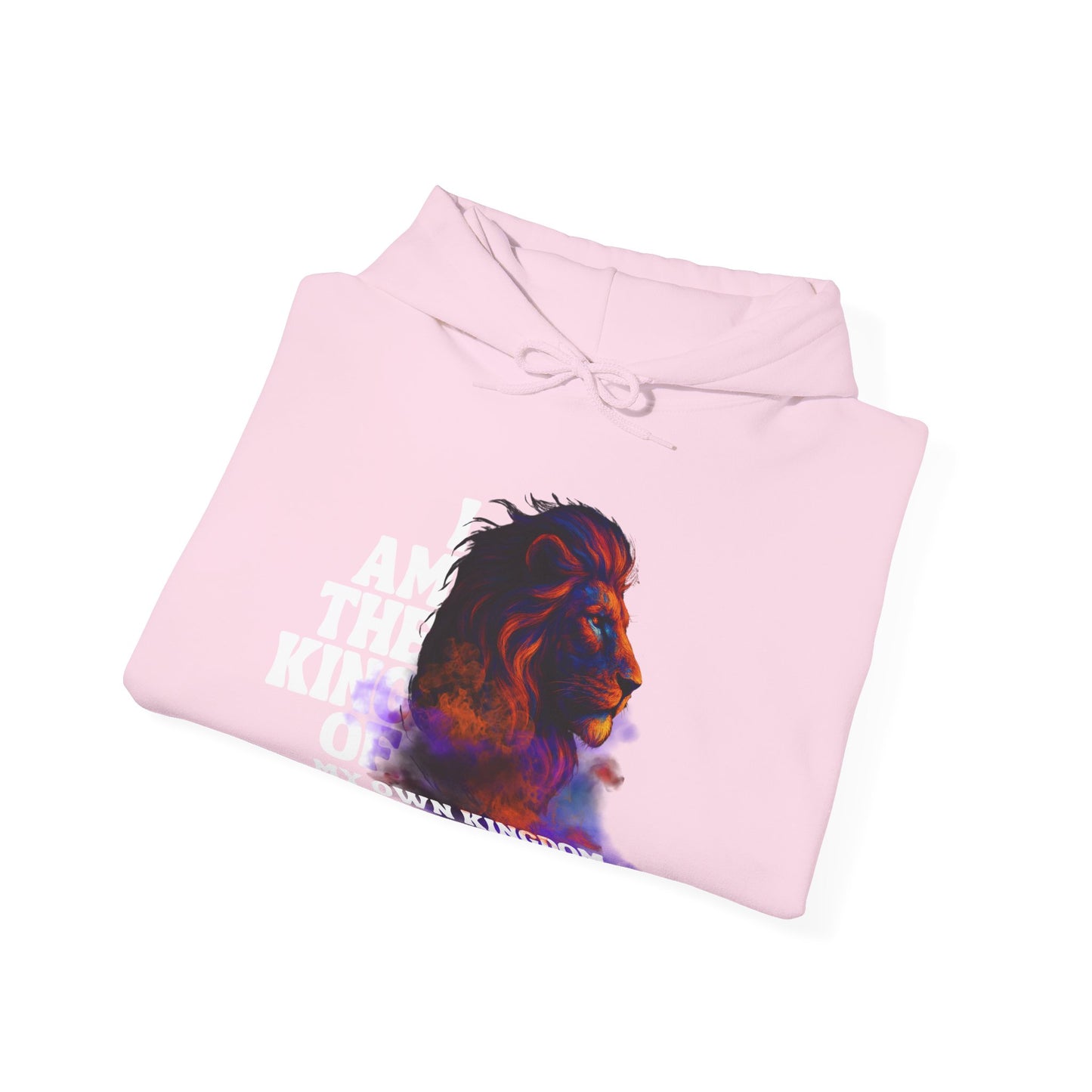 Inspirational Lion Hoodie "i am the king of my kingdom"