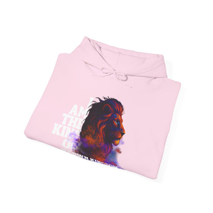 Inspirational Lion Hoodie "i am the king of my kingdom"